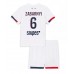 Paris Saint-Germain Illia Zabarnyi #6 Bortedraktsett Barn 2025-26 Korte ermer (+ Korte bukser)